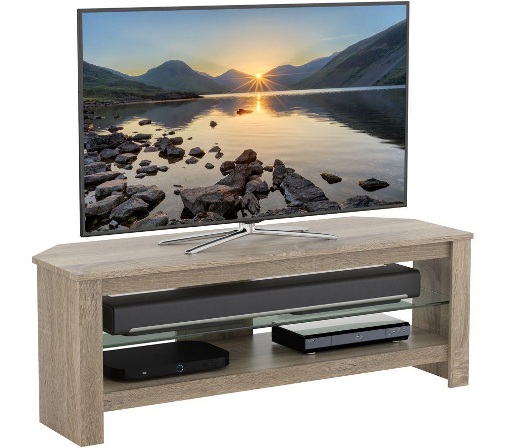 AVF Calibre CA115GOX 1150 mm Corner TV Stand for up to 55" TVs &ndash; Rustic Sawn Oak image number 3 of 6