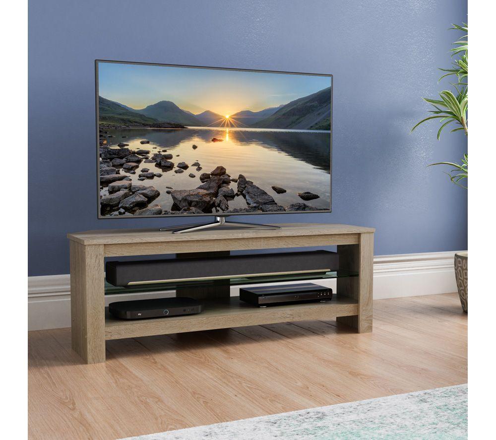 AVF Calibre CA115GOX 1150 mm Corner TV Stand for up to 55" TVs &ndash; Rustic Sawn Oak image number 5 of 6