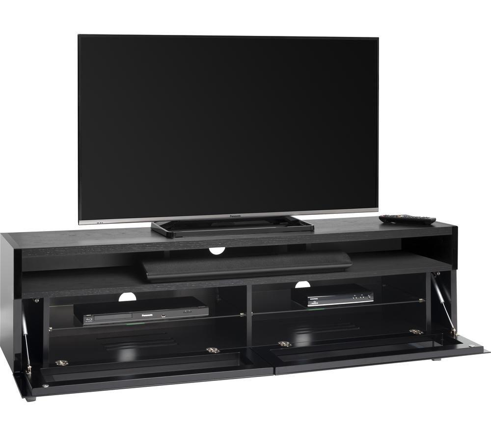 AVF Panorama Plus PM160WBX 1600 mm TV Stand for up to 80" TVs &ndash; Black & Walnut image number 4 of 5