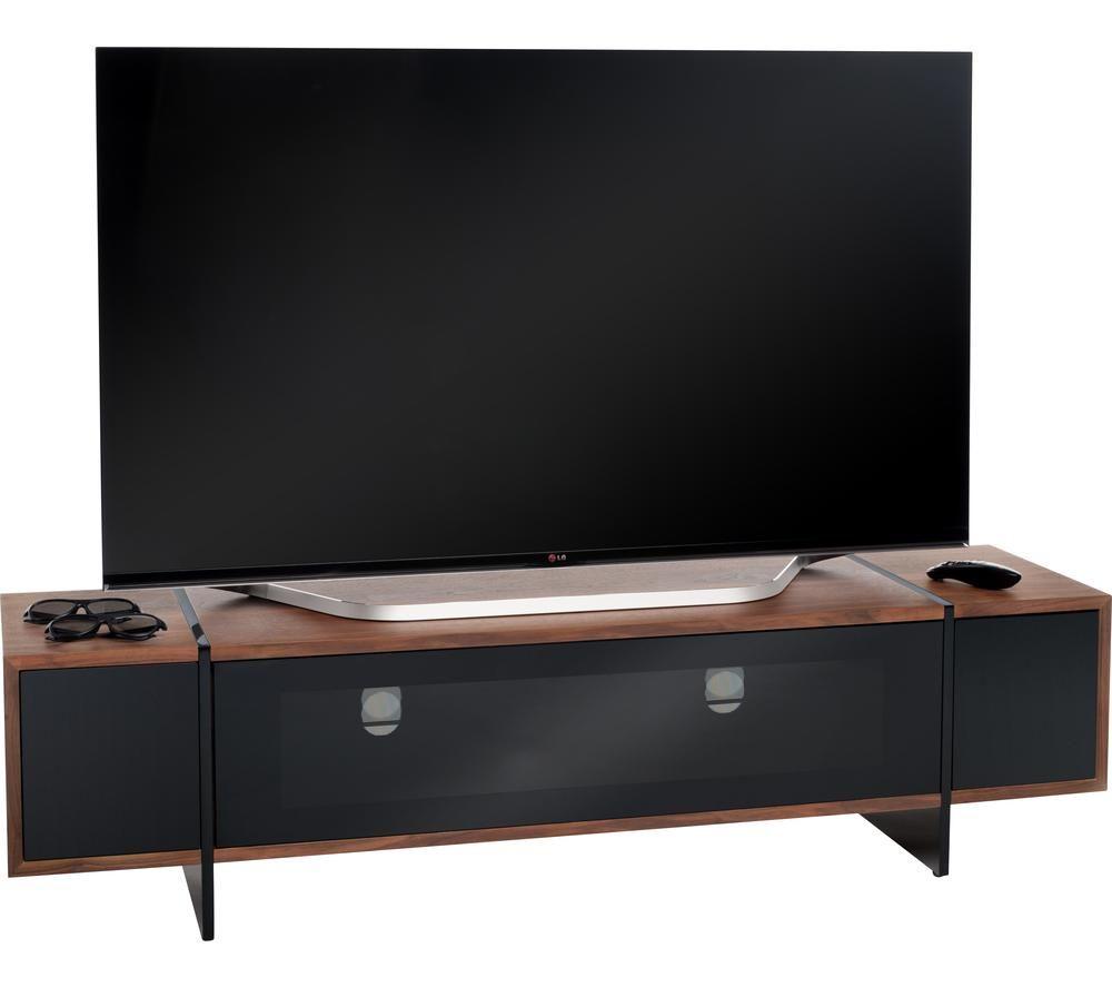 AVF Edge ED160W 1600 mm TV Stand for up to 80" TVs &ndash; Walnut & Black image number 2 of 7