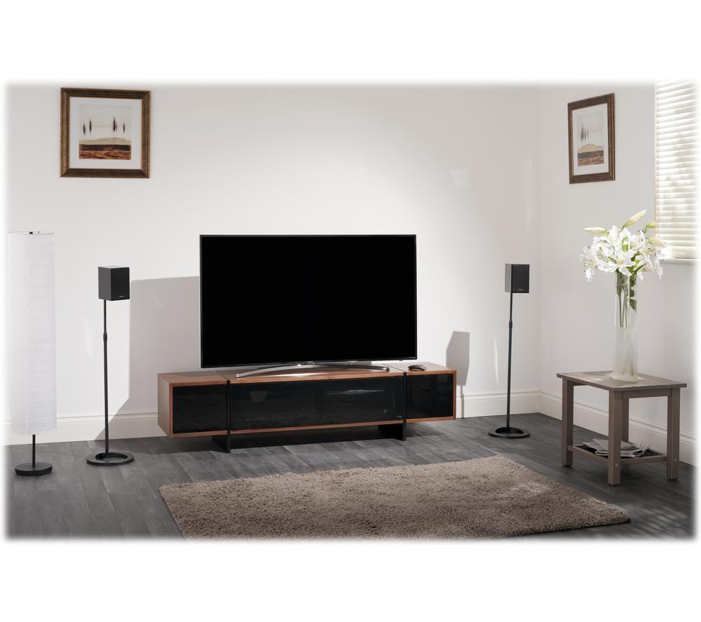 AVF Edge ED160W 1600 mm TV Stand for up to 80" TVs &ndash; Walnut & Black image number 5 of 7