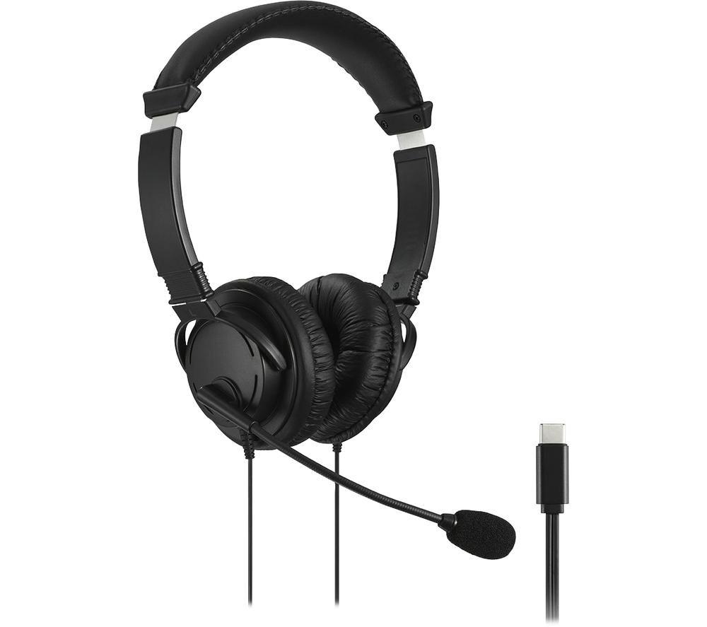Kensington USB-C Hi-Fi Headphones with Built in Microphone, Stereo Sound, Adjustable Noise Cancelling Mic, Padded Professional Conference Call Standard for Work or Gaming - K97457WW