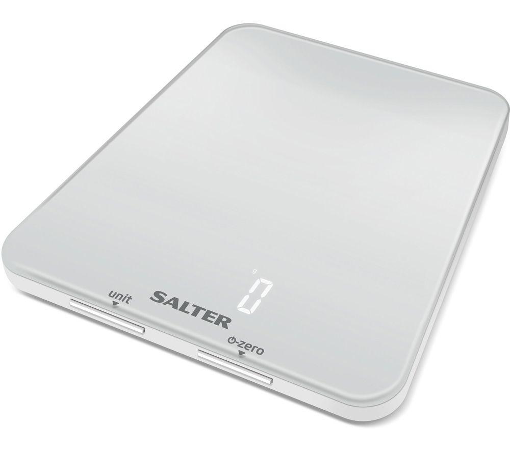 SALTER Ghost 1180 WHDR Digital Kitchen Scales - White, Black