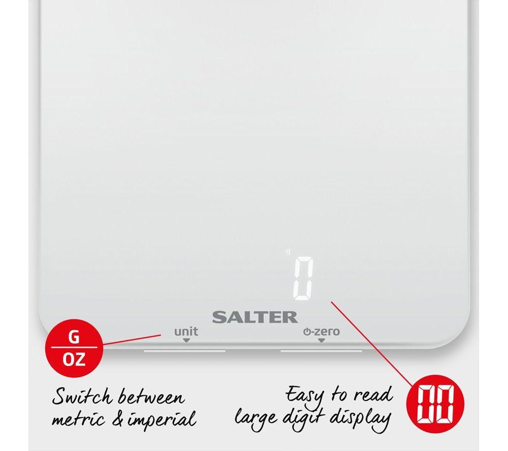 SALTER Ghost 1180 WHDR Digital Kitchen Scales - White image number 3 of 7