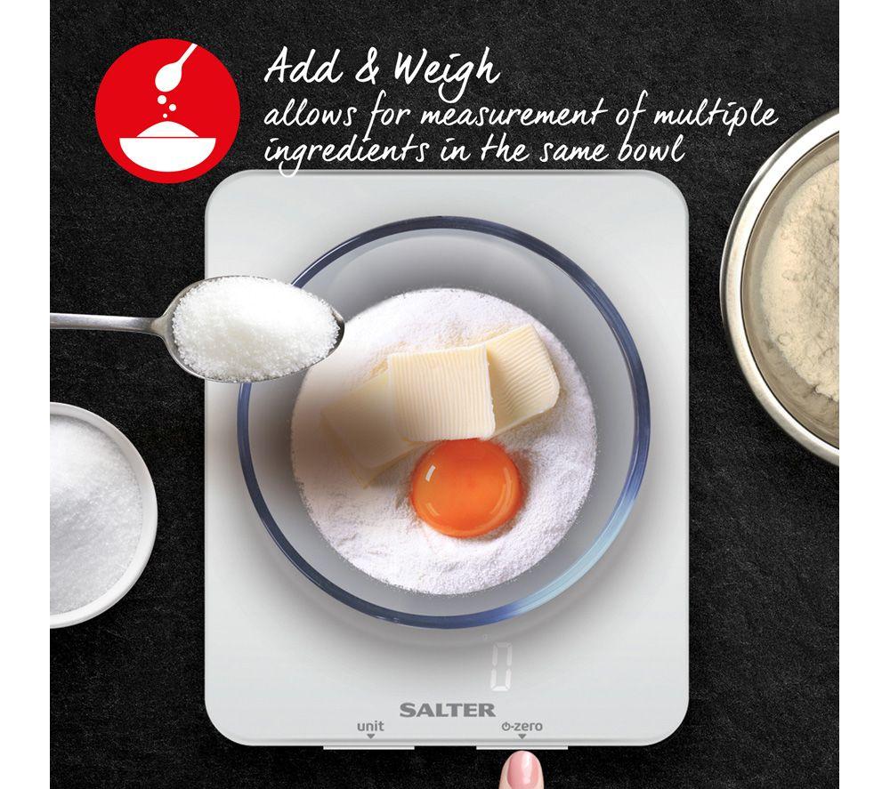 SALTER Ghost 1180 WHDR Digital Kitchen Scales - White image number 6 of 7