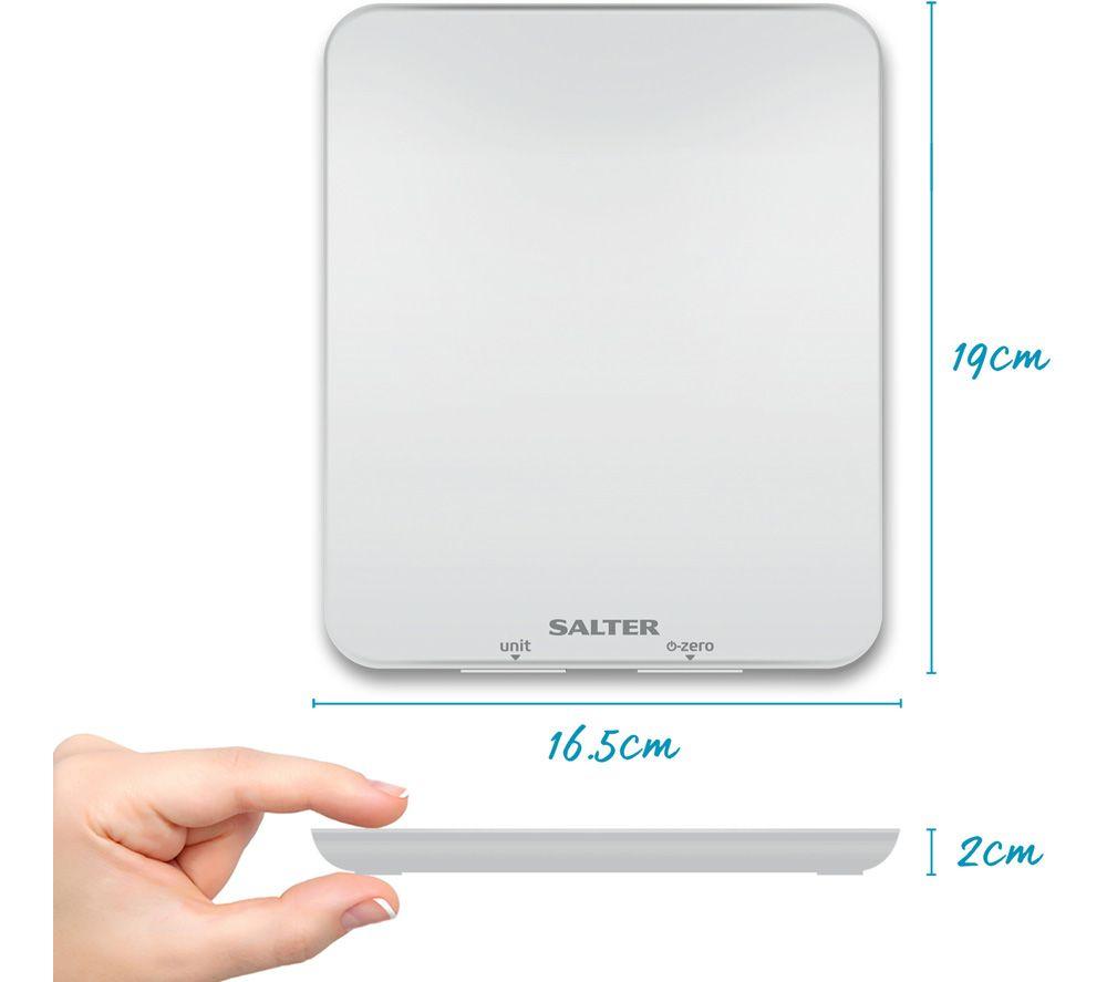SALTER Ghost 1180 WHDR Digital Kitchen Scales - White image number 7 of 7