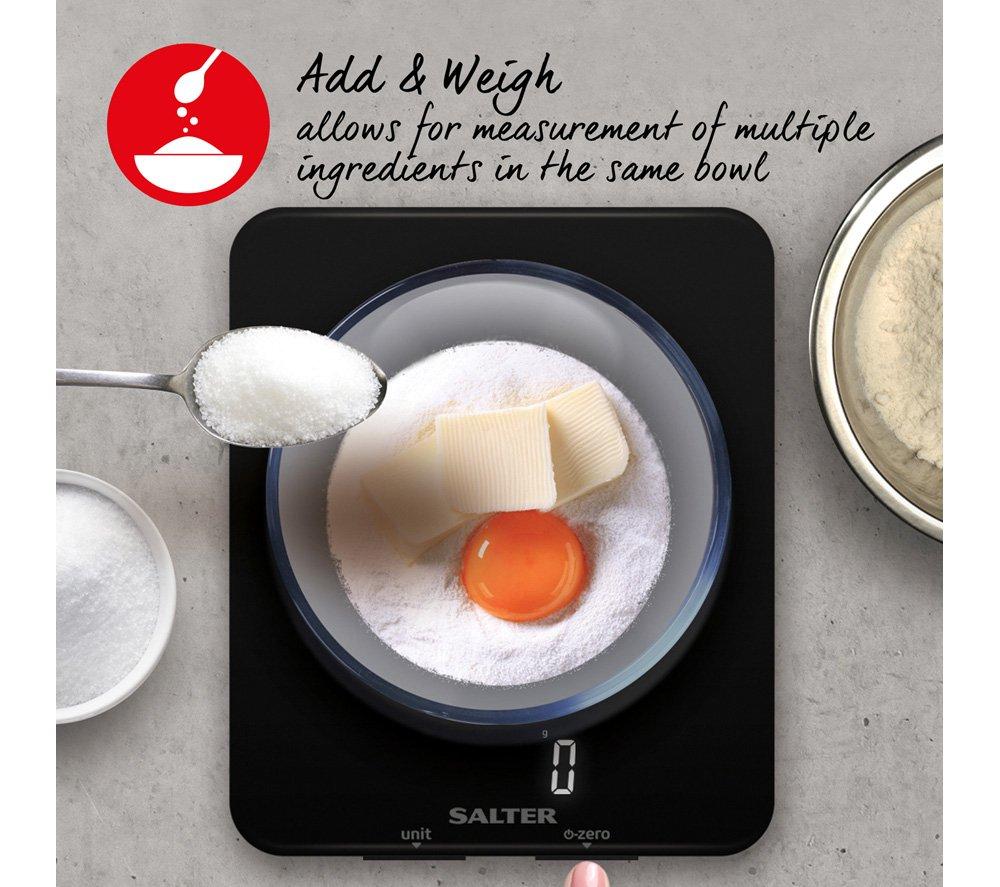 SALTER Phantom 1180 BKDR Digital Kitchen Scales - Black image number 2 of 6