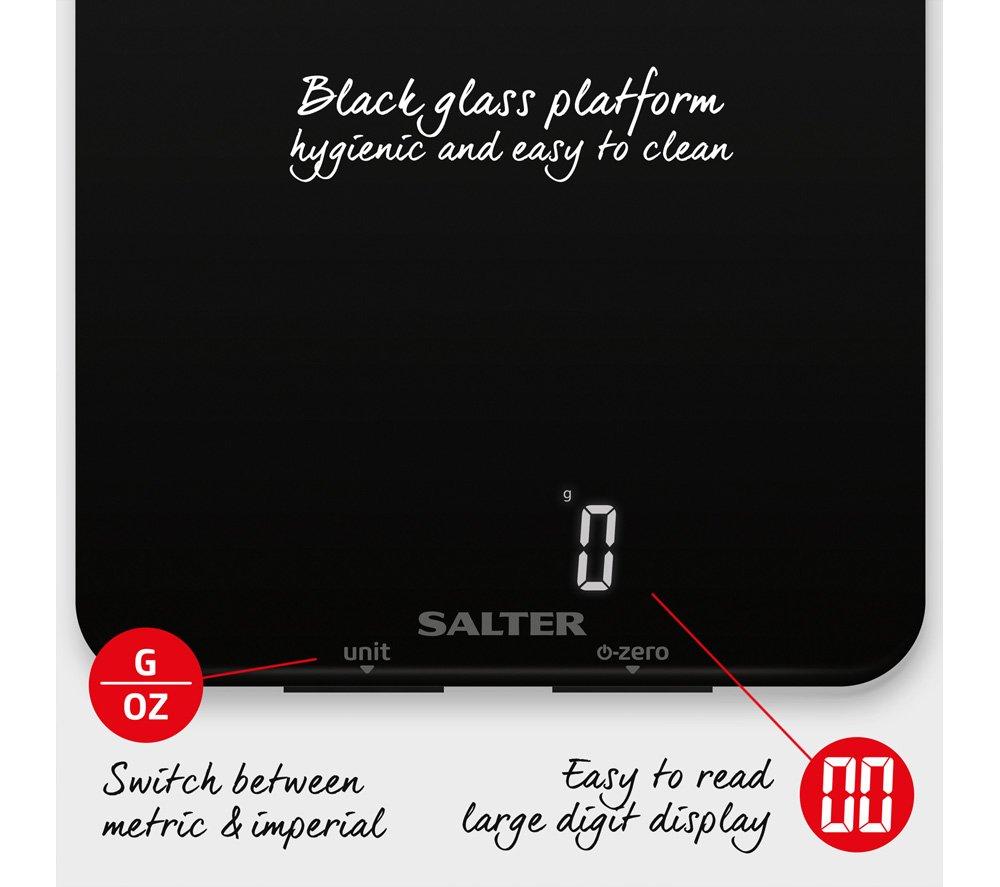 SALTER Phantom 1180 BKDR Digital Kitchen Scales - Black image number 4 of 6