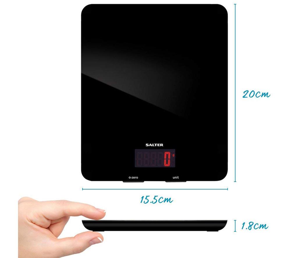 SALTER 1160 BKDR Digital Kitchen Scales - Black image number 6 of 7
