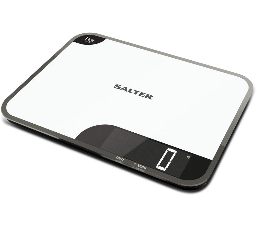 SALTER Aquatronic 1079 WHDR Digital Kitchen Scales - Black & White, Black,White
