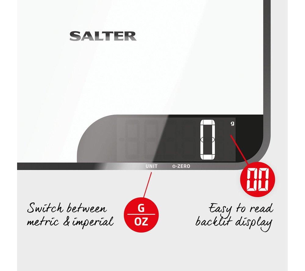 SALTER Aquatronic 1079 WHDR Digital Kitchen Scales - Black & White image number 3 of 8