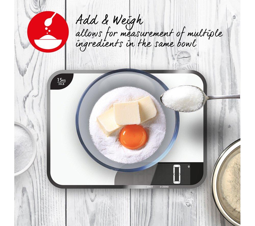 SALTER Aquatronic 1079 WHDR Digital Kitchen Scales - Black & White image number 6 of 8
