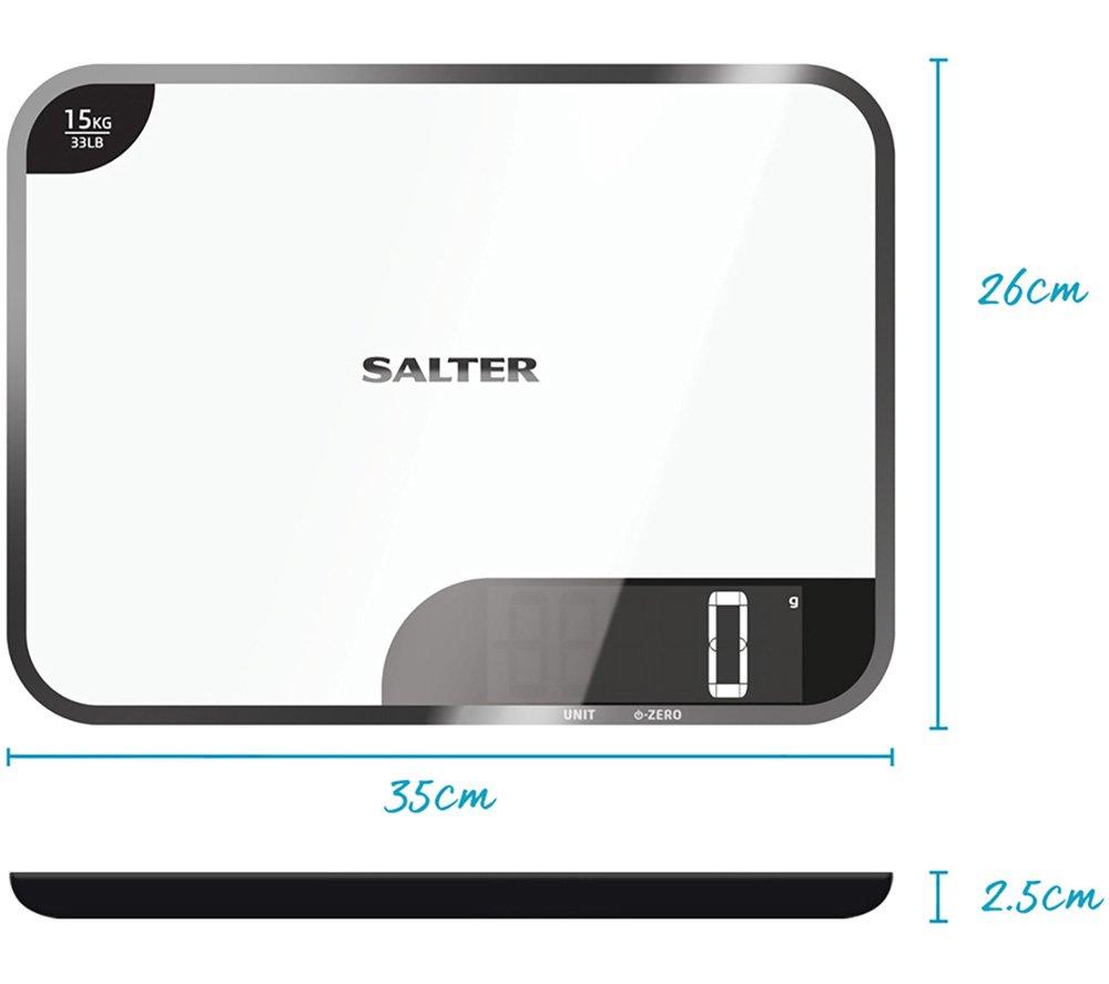 SALTER Aquatronic 1079 WHDR Digital Kitchen Scales - Black & White image number 7 of 8