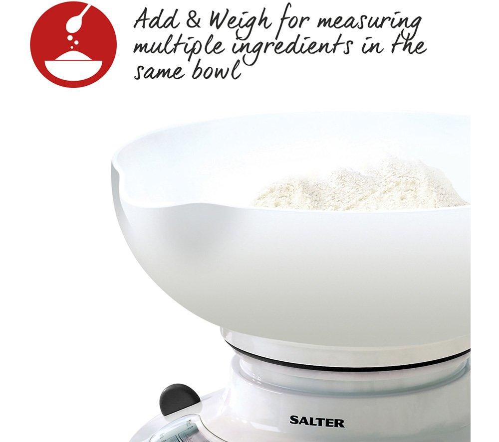SALTER 800 WHBKDR Kitchen Scales - White image number 6 of 6