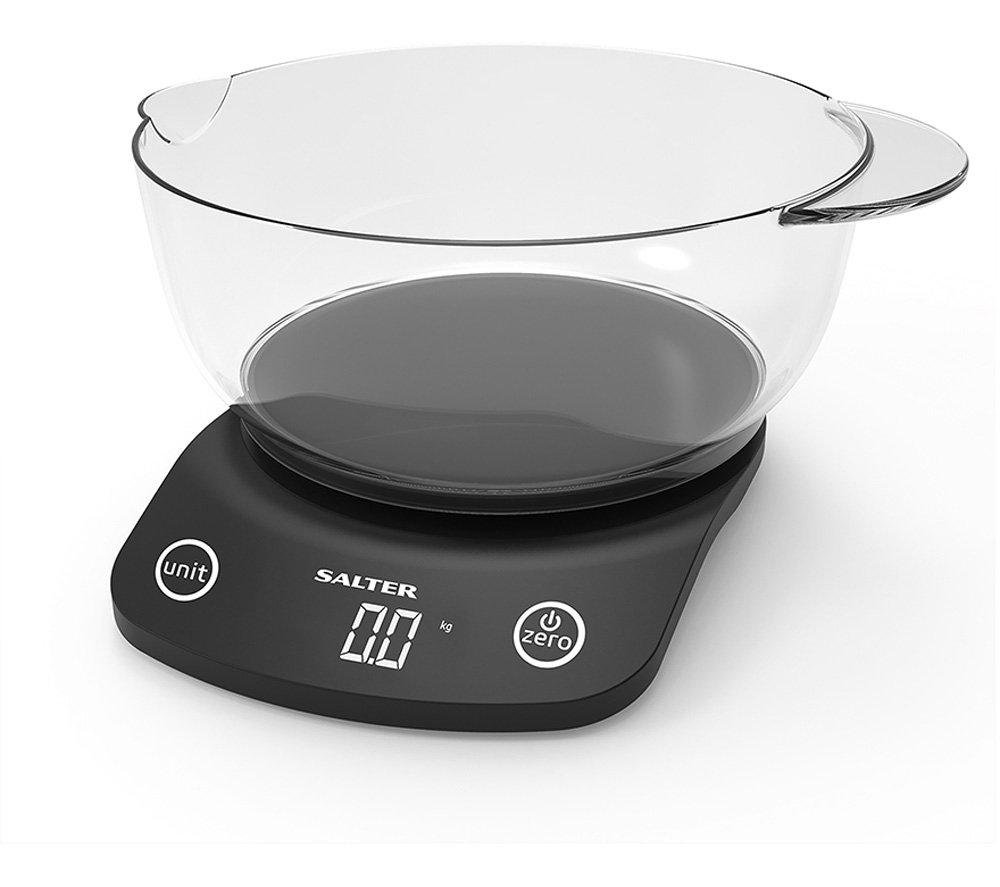 SALTER Vega 1074 BKDR Digital Kitchen Scales - Black, Black