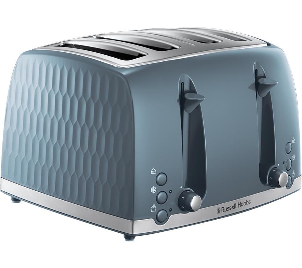 Buy RUSSELL HOBBS Honeycomb 26073 4 Slice Toaster Grey Currys