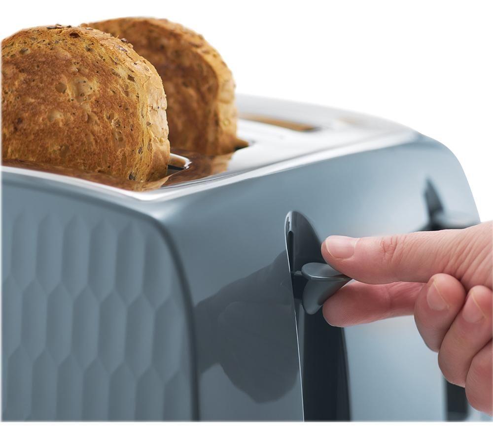RUSSELL HOBBS Honeycomb 26073 4-Slice Toaster - Grey image number 7 of 8