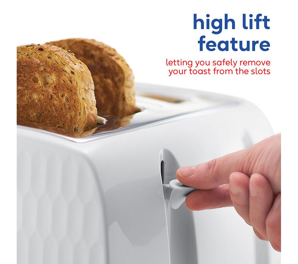 RUSSELL HOBBS Honeycomb 26070 4-Slice Toaster - White image number 3 of 7