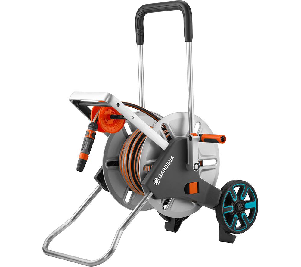 Gardena Aquaroll M Easy Metal Set Hose Trolley - 25 M