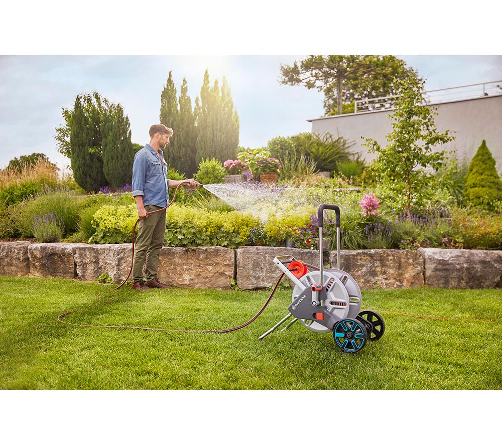GARDENA AquaRoll M Easy Metal Set Hose Trolley - 25 m image number 2 of 12