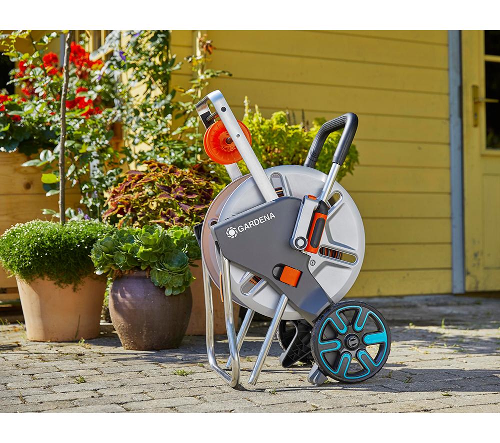 GARDENA AquaRoll M Easy Metal Set Hose Trolley - 25 m image number 4 of 12