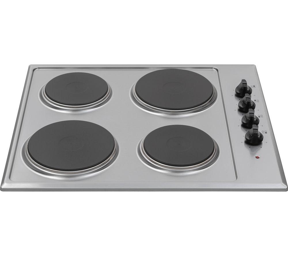 ESSENTIALS CSPHOBX21 58 cm Electric Solid Plate Hob - Inox, Silver/Grey