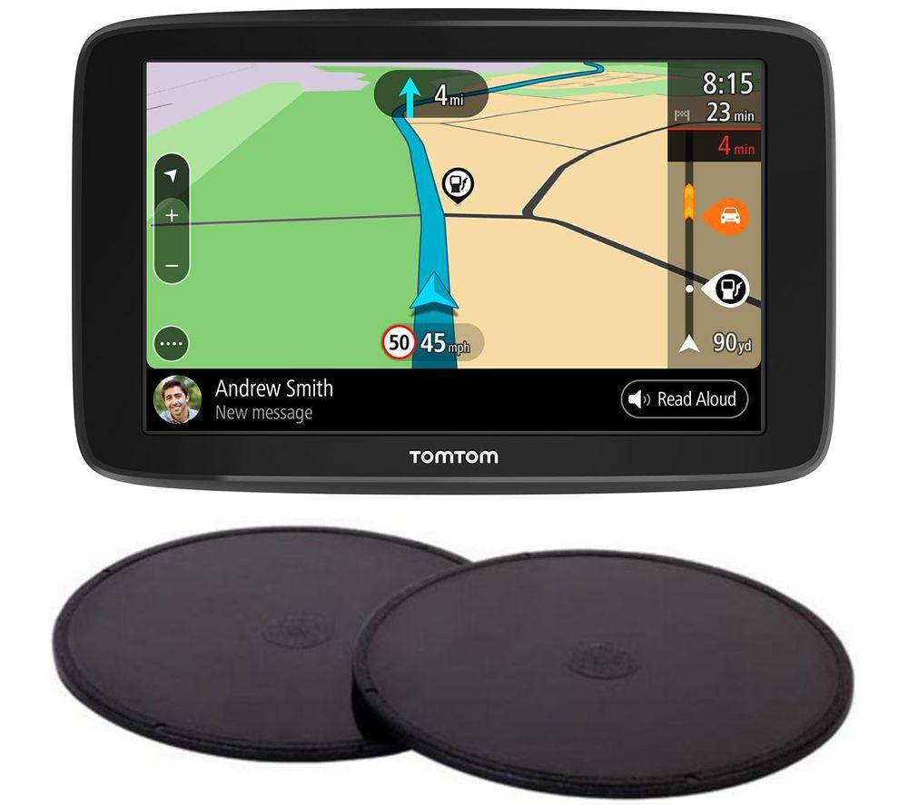 Buy TOMTOM GO Basic 6" Full Europe Maps Sat Nav & Adhesive Dashboard Mount Disks Bundle Currys