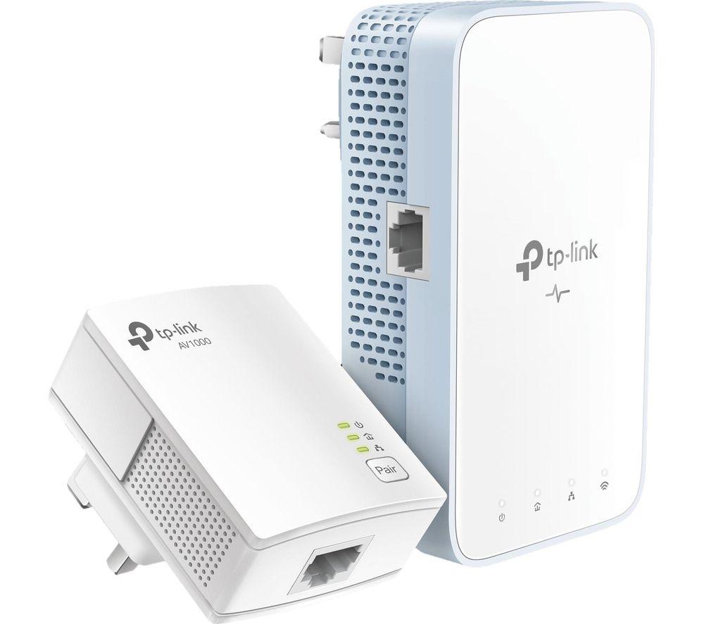 TP-LINK TL-WPA7517 AV1000 WiFi Powerline Adapter Kit - Twin Pack, White