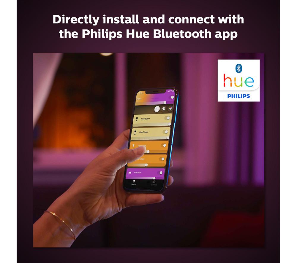 PHILIPS HUE White Colour Ambiance Smart LED 2 m Lightstrip Plus Kit with 1 m Extension Bluetooth 3 m