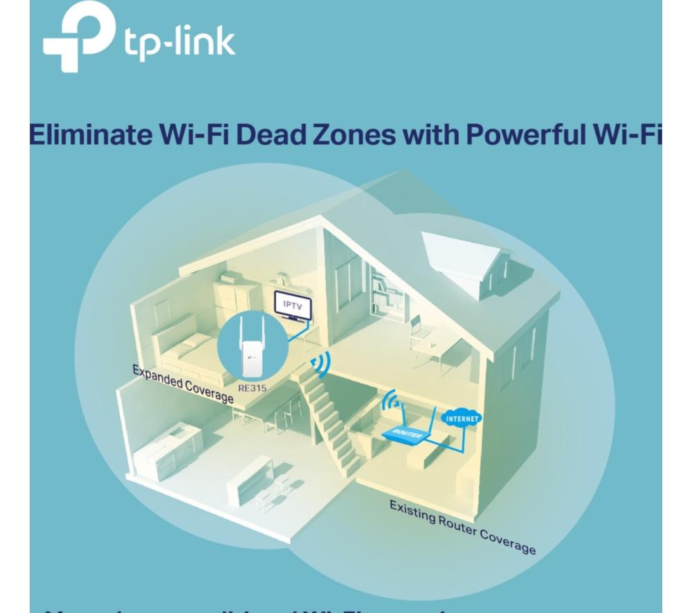 TP-LINK RE315 WiFi Range Extender - AC 1200, Dual-band image number 7 of 9
