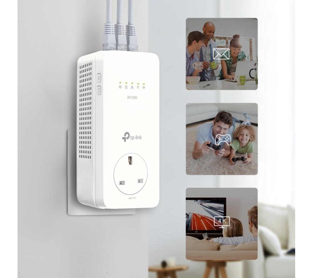 TP-LINK TL-WPA8631P AV1300 WiFi Powerline Adapter Kit -  Twin Pack image number 4 of 9