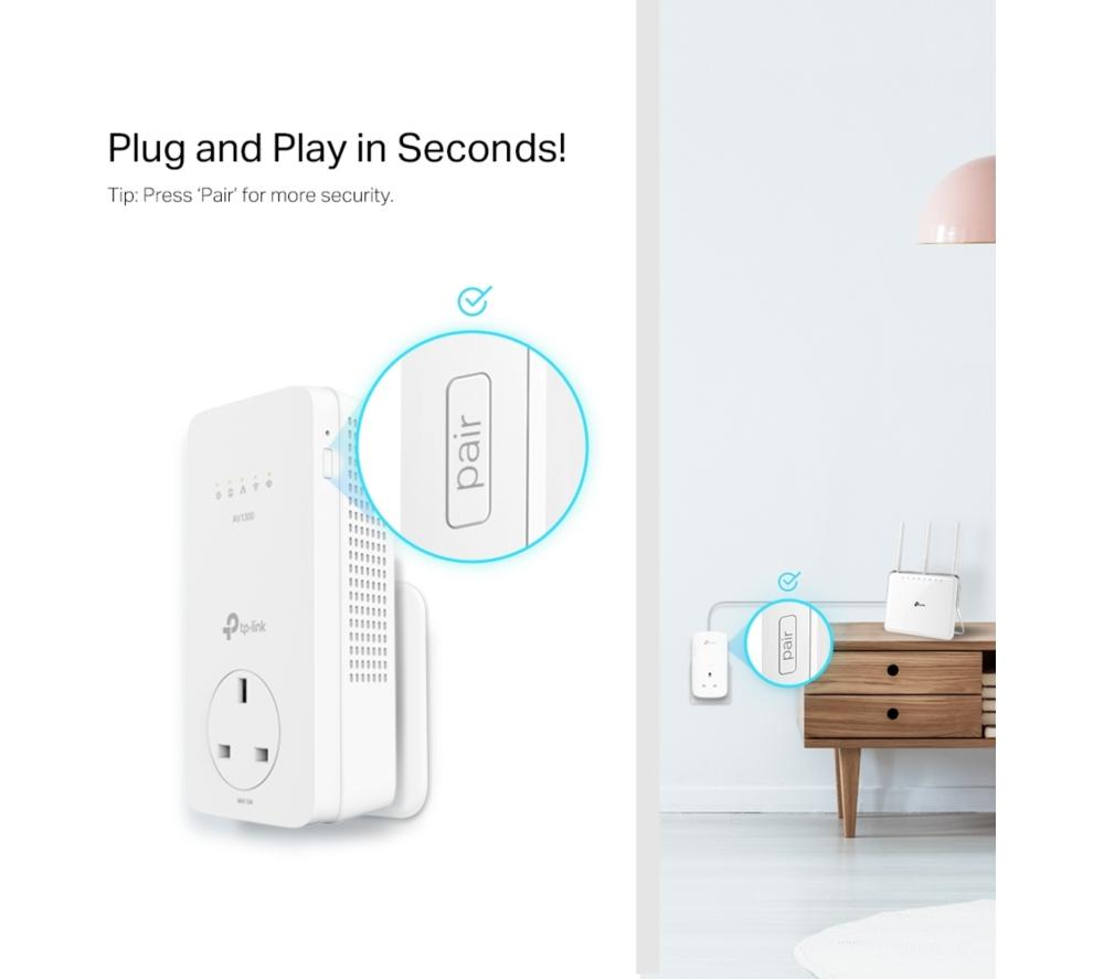 TP-LINK TL-WPA8631P AV1300 WiFi Powerline Adapter Kit -  Twin Pack image number 9 of 9