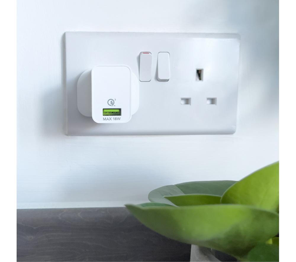 VELD VH18AW Super-Fast 18 W USB Wall Charger - White image number 3 of 7