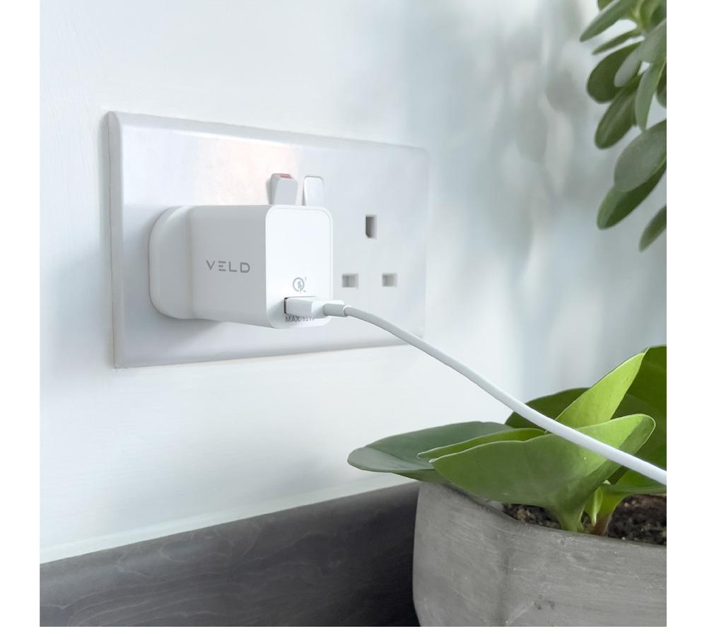 VELD VH18AW Super-Fast 18 W USB Wall Charger - White image number 6 of 7