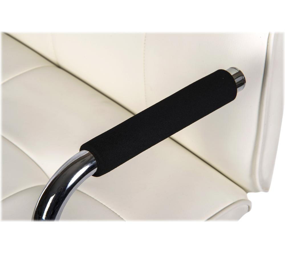 TEKNIK Piano 6984 Bonded Leather Tilting Executive Chair - White image number 2 of 5