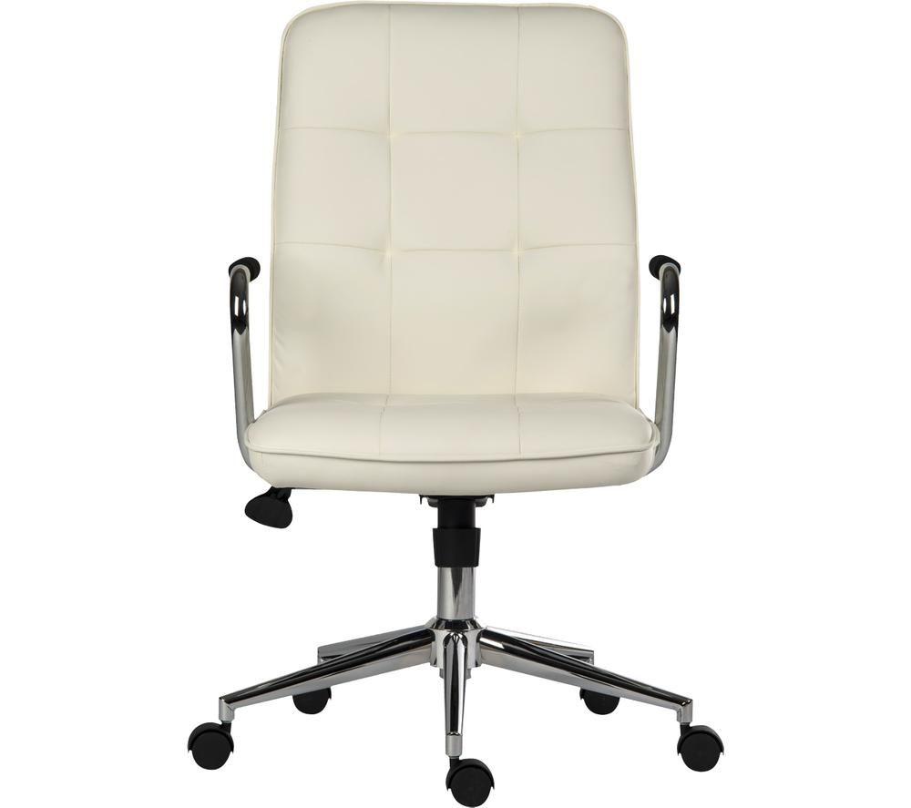 TEKNIK Piano 6984 Bonded Leather Tilting Executive Chair - White image number 4 of 5