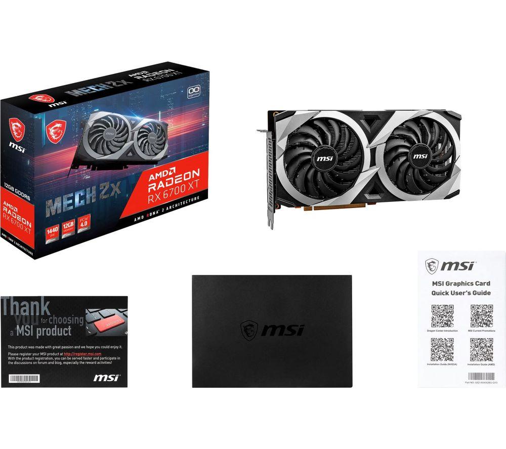 MSI Radeon RX 6700 XT 12 GB MECH 2X OC Graphics Card image number 3 of 3