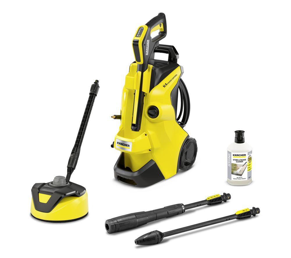 KARCHER K4 Power Control Home Pressure Washer - 130 bar, Black,Yellow