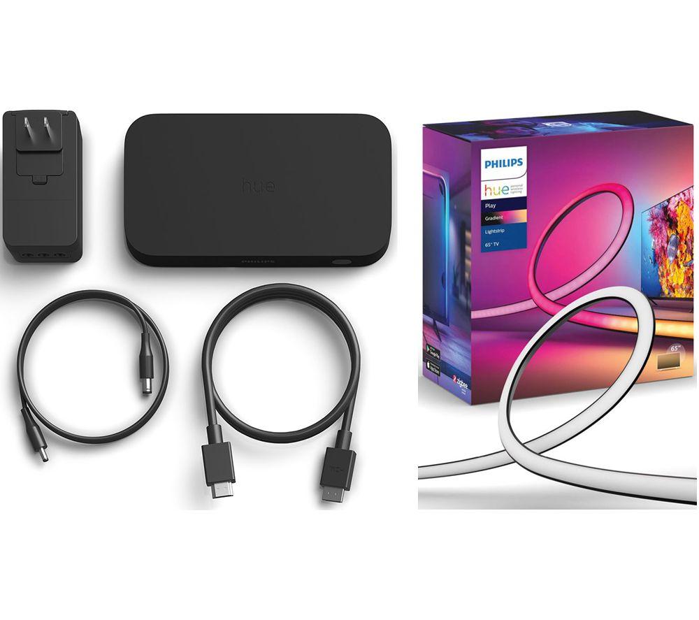 Philips Hue Play HDMI Sync Box & Gradient 65" Smart LED Lightstrip ...