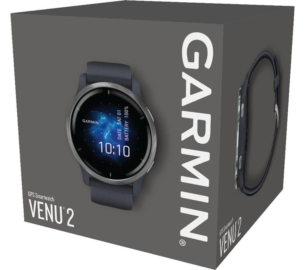 Buy GARMIN Venu 2 - Silver & Granite Blue | Currys