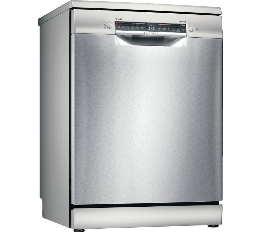 Image of BOSCH Serie 6 SMS6ZCI00G Full-size WiFi-enabled Dishwasher - Stainless Steel, Stainless Steel