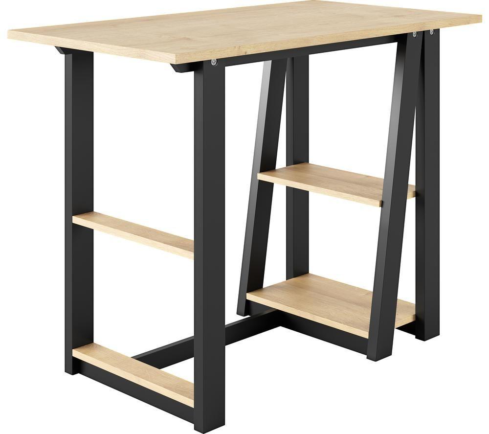 Alphason Penzance Aw3140 Desk - Black & Oak