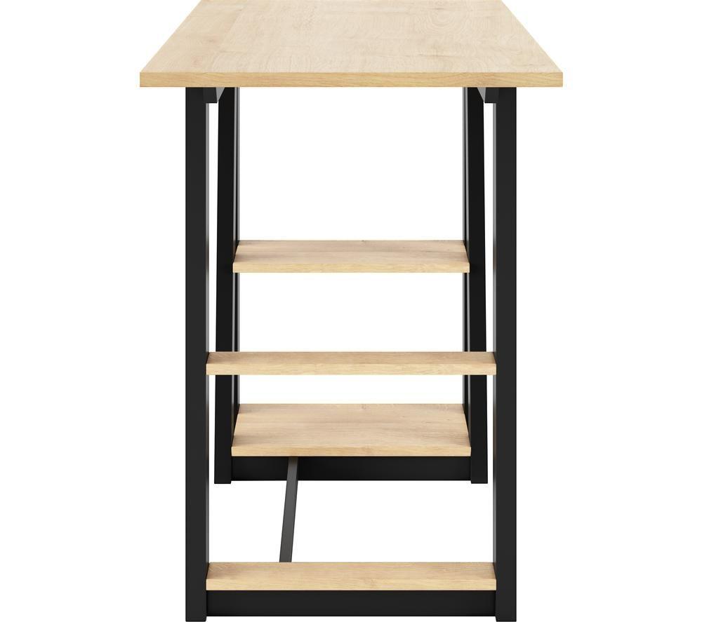 ALPHASON Penzance AW3140 Desk - Black & Oak image number 4 of 5