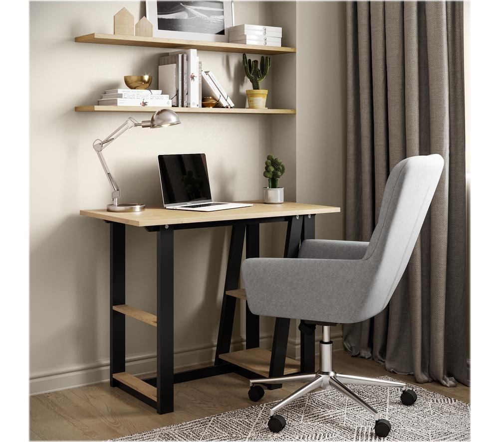 ALPHASON Penzance AW3140 Desk - Black & Oak image number 5 of 5