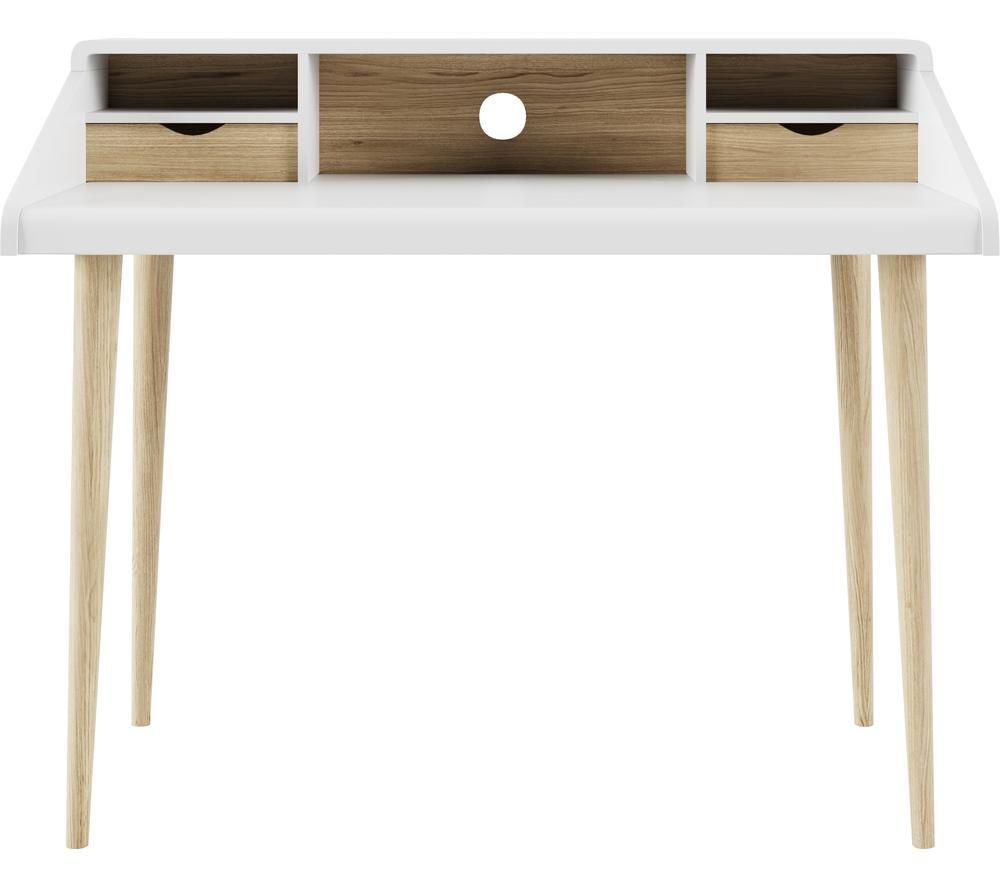 ALPHASON Yeovil AW3180 Desk - White & Oak