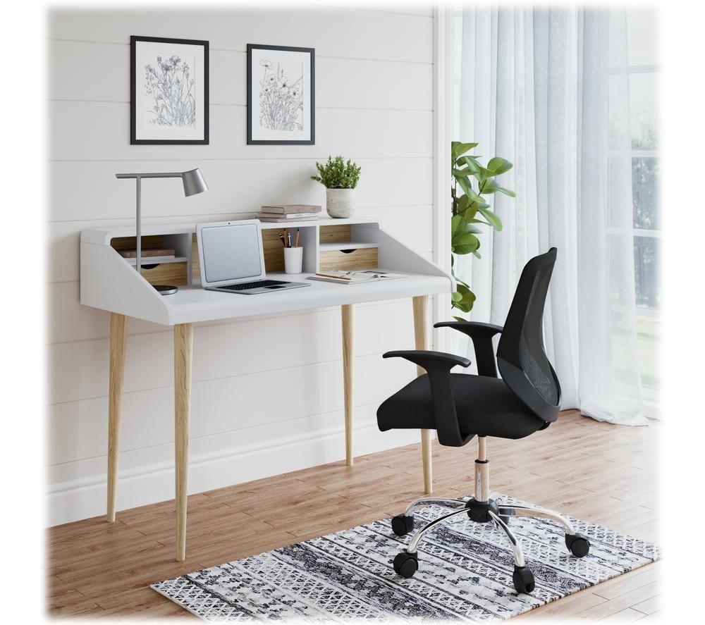 ALPHASON Yeovil AW3180 Desk - White & Oak image number 3 of 5