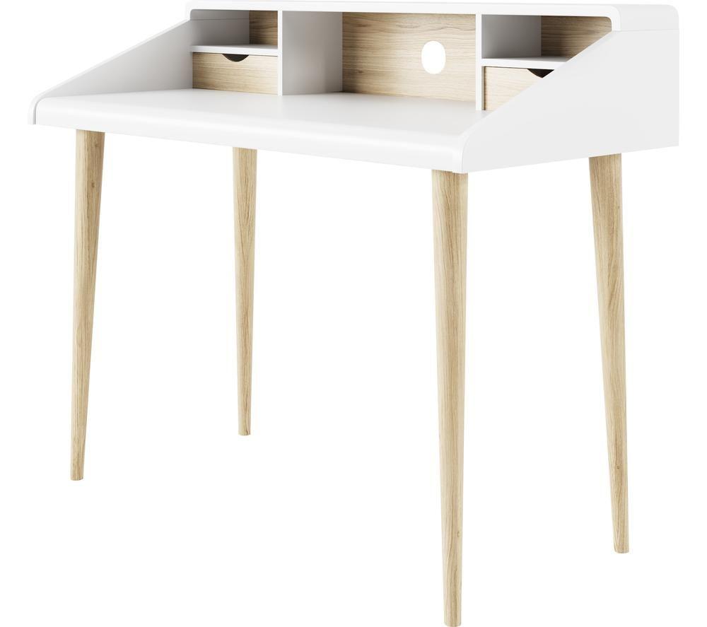 ALPHASON Yeovil AW3180 Desk - White & Oak image number 5 of 5