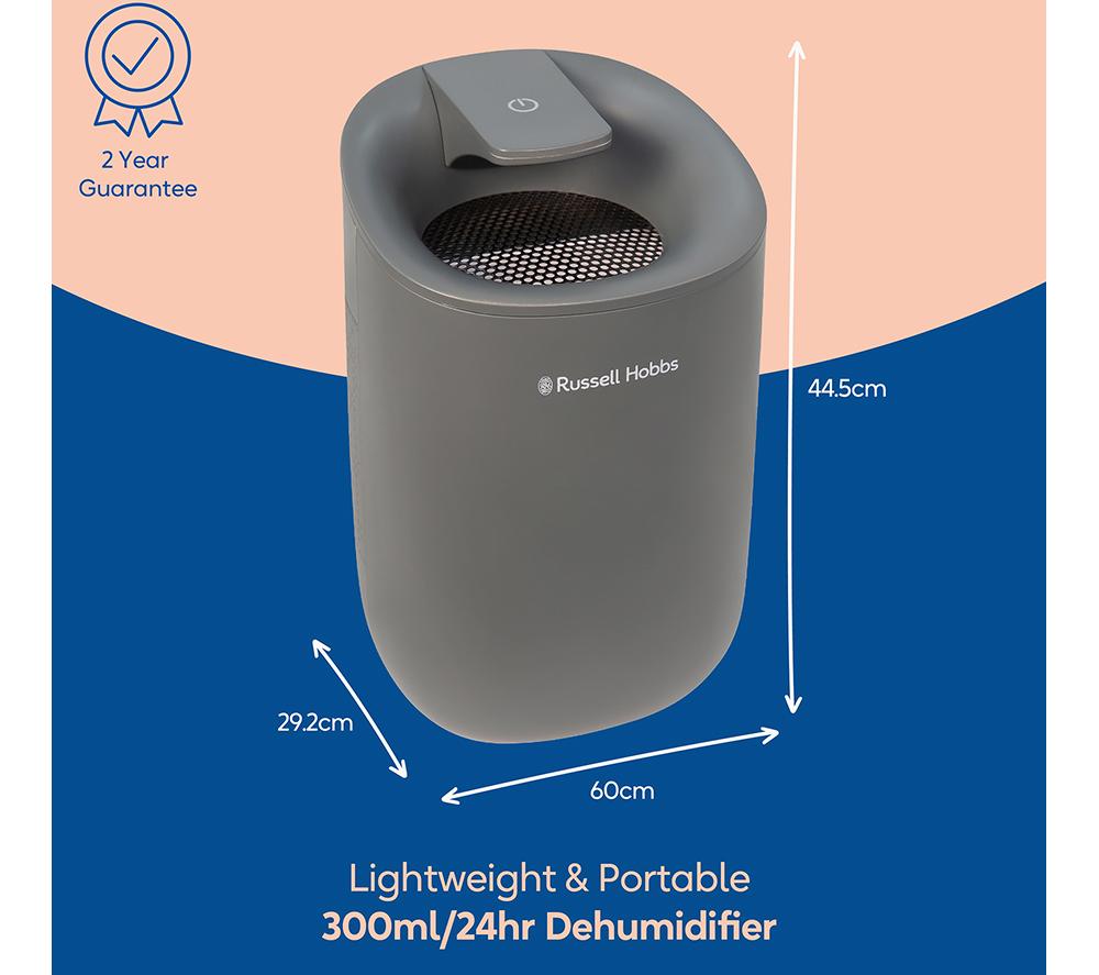 RUSSELL HOBBS RHDH1061G Portable Dehumidifier - Grey image number 8 of 8