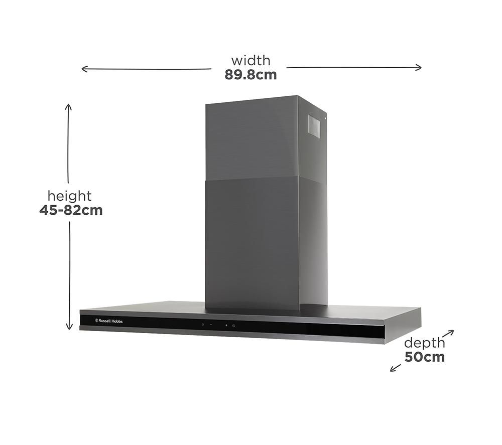 RUSSELL HOBBS RHGCH903DS Midnight Collection Chimney Cooker Hood - Dark Steel image number 2 of 10