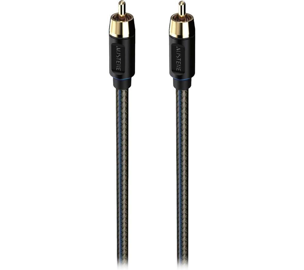 Image of AUSTERE V Series 5S-SUB1-5.0M Subwoofer RCA Cable - 5 m, Black